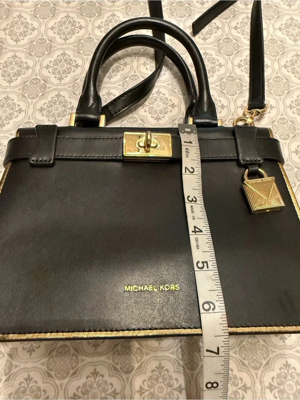 Michael Kors Tatiana Leather Satchel Crossbody